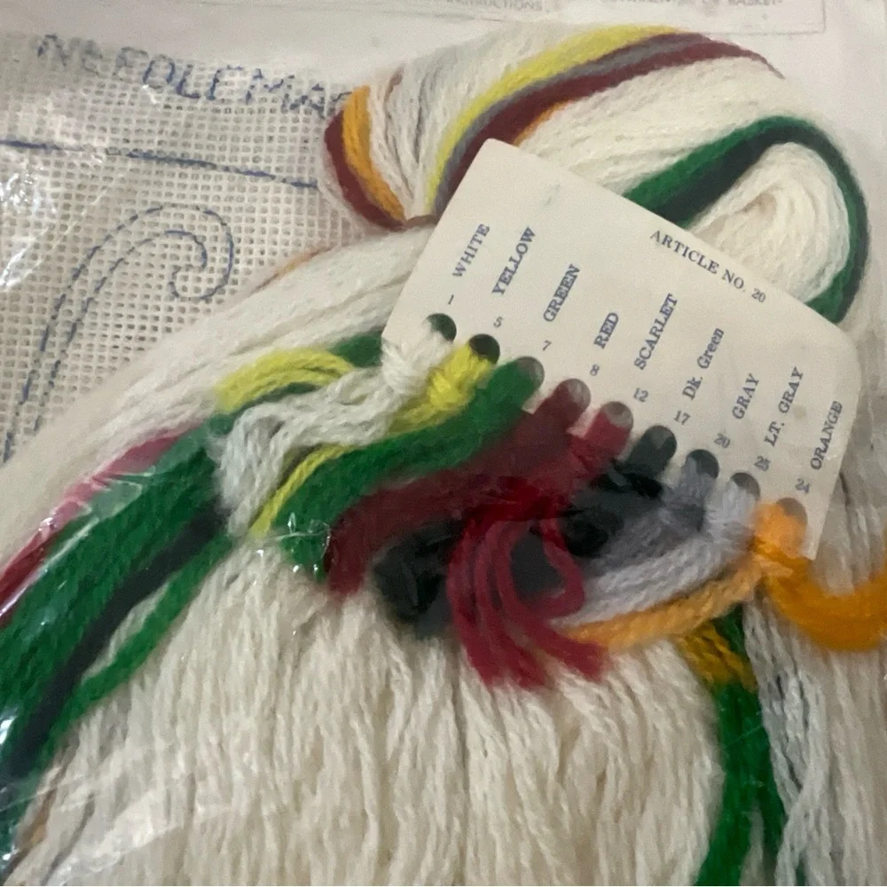 Vintage Jebba Needle Magic Needlepoint Kit Noel Stocking NOS Rare 70’s